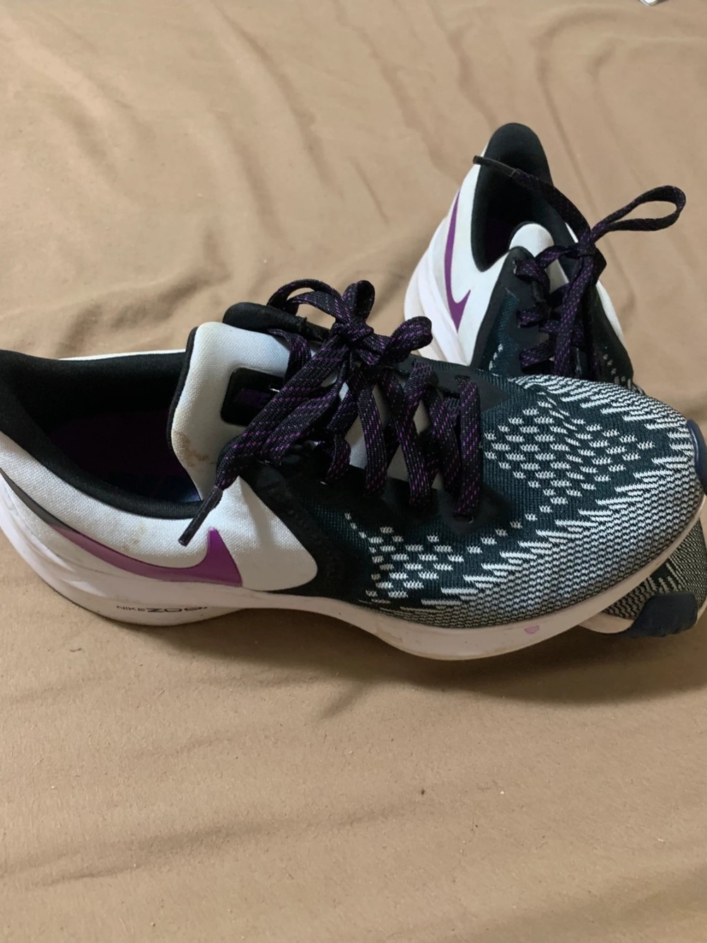 Nike Women’s Black, White & Purple Running Sneakers